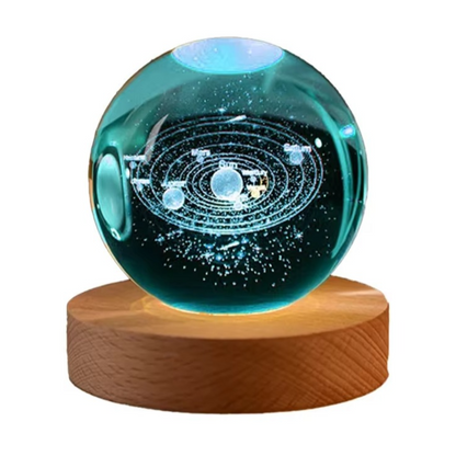 Colorful Globe Nightlight with Stars and Moon Design