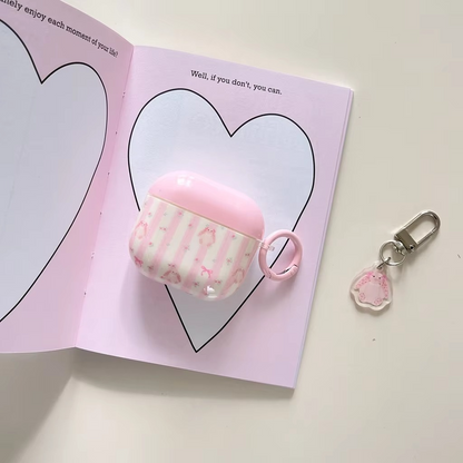 Cute Floral AirPods Case with Charm