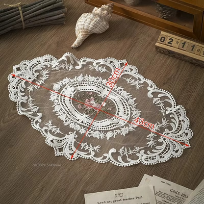Beautiful Floral Round Tablecloth with Napkins and Coasters
