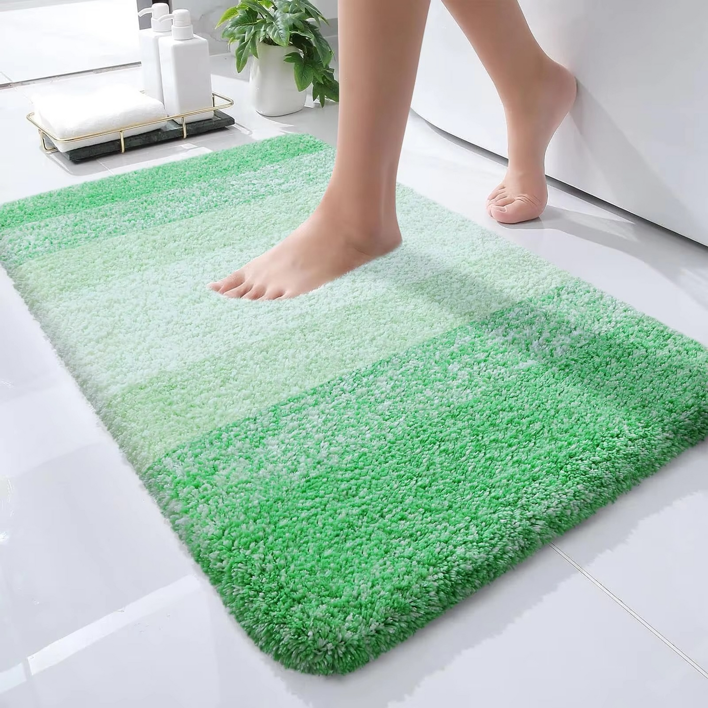 Luxurious Plush Bathroom Rug Mat Anti Slip Soft Carpet