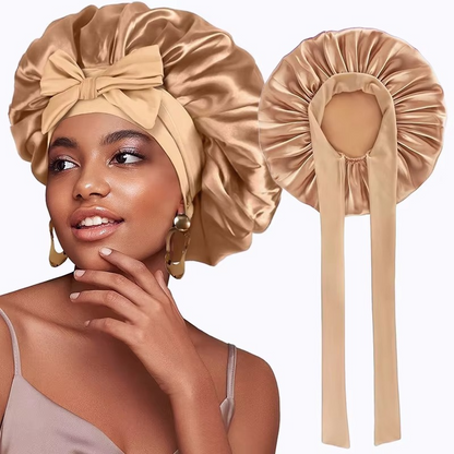 Soft Sleep Cap for Curly Hair Silky Night Bonnet