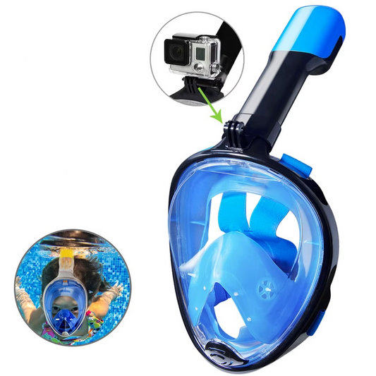 Adult Scuba Diving Full Face Snorkel Mask for Water Sports - Hehif