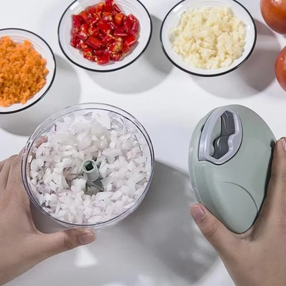 Manual Food Chopper for Garlic, Ginger, Meat & Veggies