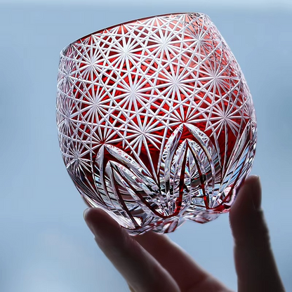 Exquisite Cut Crystal Whiskey Sake Glass