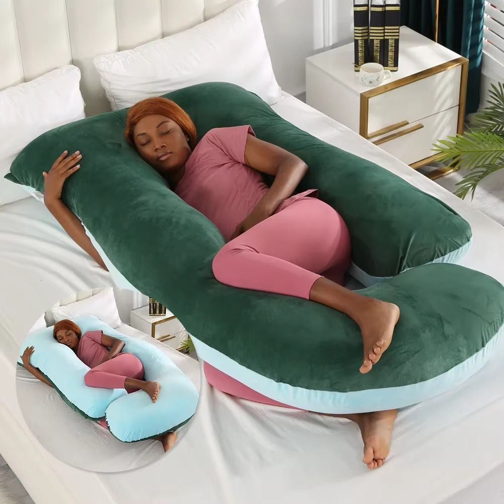 Contoured Full Body Pillow for Side Sleeping Support