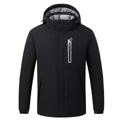 Warm Insulated Men's Ski Jacket with Smart Heat Technology