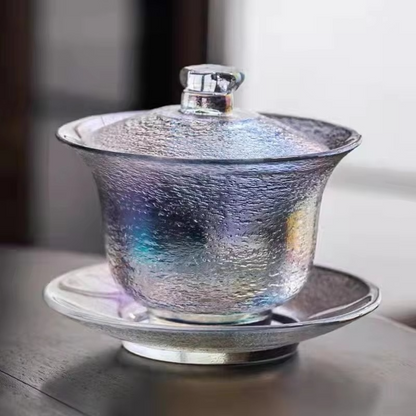 Traditional Handcrafted Ceramic Gaiwan Tea Set for Home Use