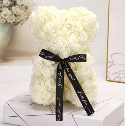 Lovely Rose Teddy Bear Figure in Gift Box
