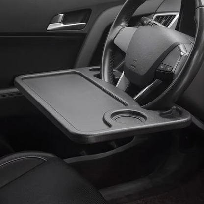 Compact Car Laptop Tray - Adjustable Steering Wheel Table - Hehif