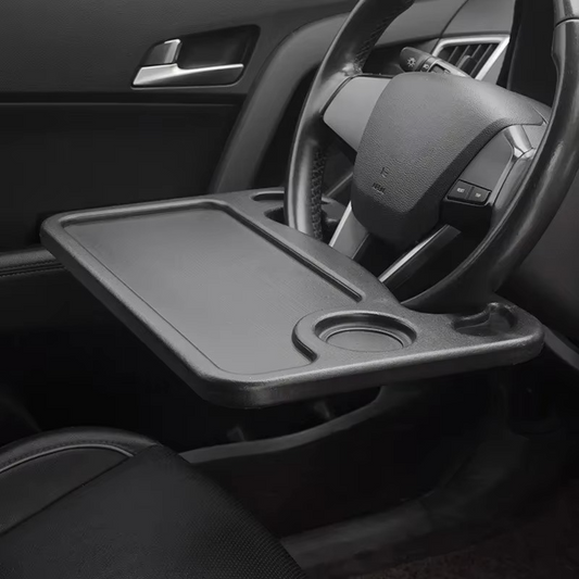Compact Car Laptop Tray - Adjustable Steering Wheel Table - Hehif