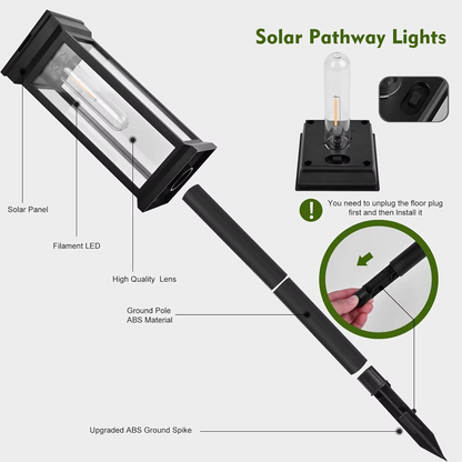 Bright Outdoor Solar Powered Walkway Lights