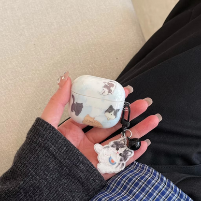 Fun Animal Earbud Case with Small Bell Charm
