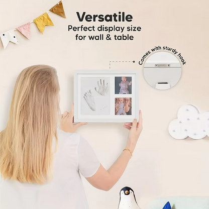 Personalized Baby Footprint Picture Frame with Clay Impressions