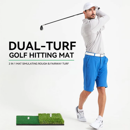 Compact Golf Practice Mat with Ball Tee for Home Use