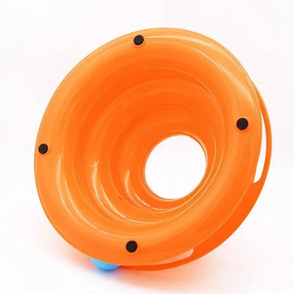Fun Feline Play Tower with Balls and Tracks
