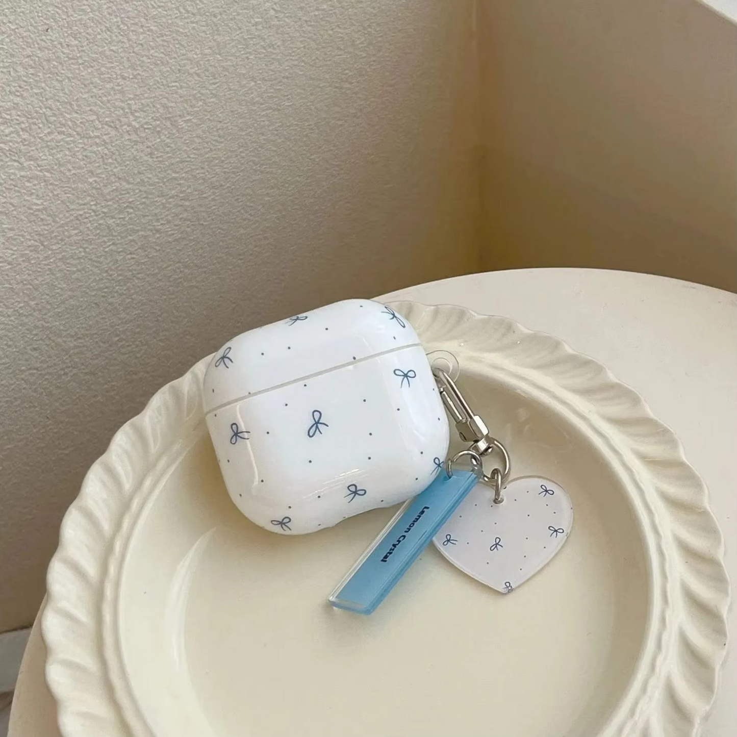 Cute Spot Earbud Pouch with Charm