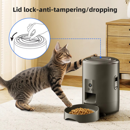 Intelligent 68oz Pet Food Dispenser with WiFi and Camera