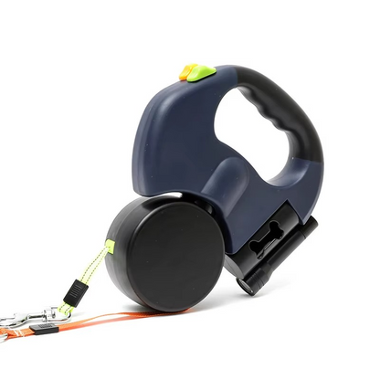 Hands-Free Dog Leash with LED Light and Poop Bag Holder