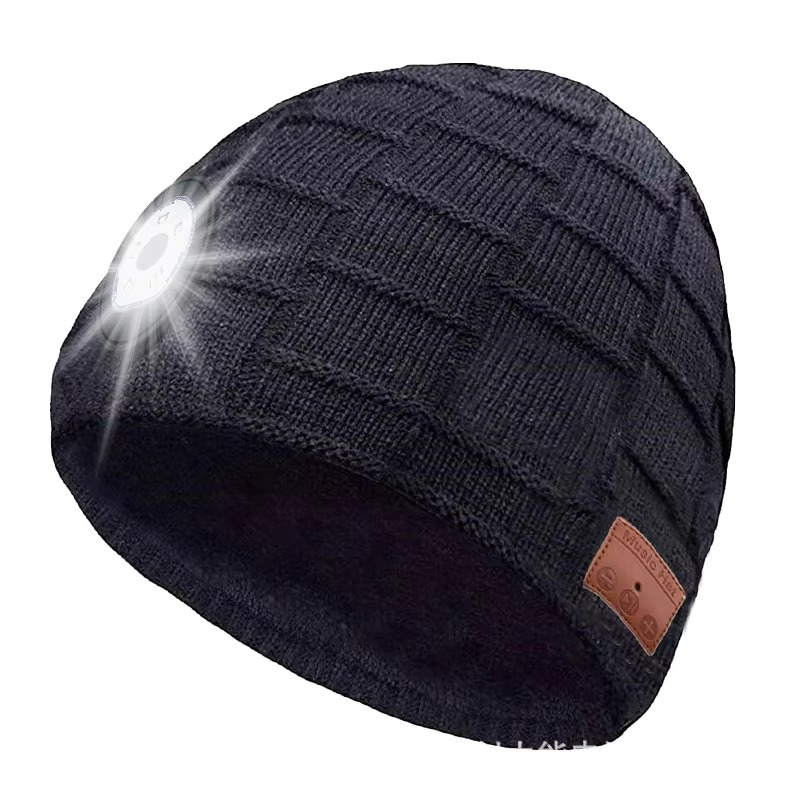 Warm Bluetooth Beanie Headphones with LED Light
