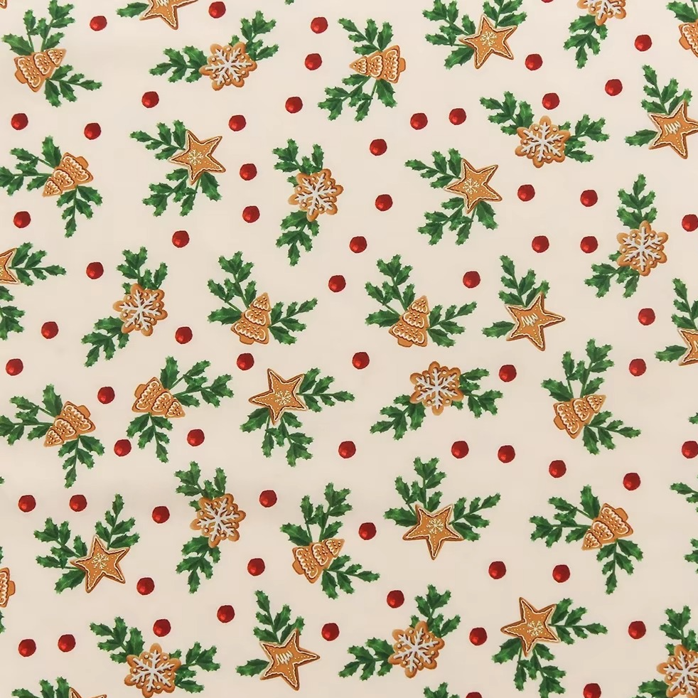 Festive Winter Bird Printed Quilting Fabric