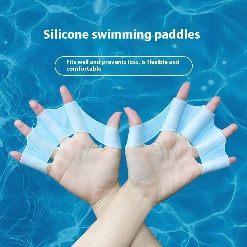 Soft Silicone Swimming Paddles for Adults and Kids