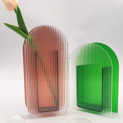 Stylish Glass Floral Vase for Living Room Decor