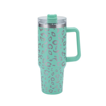 Colorful Patterned Stainless Steel Tumbler 40oz with Lid