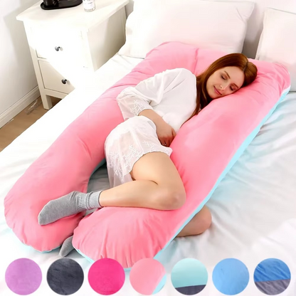 Comfortable Full Body Pillow with Plush Fleece Cover - Hehif