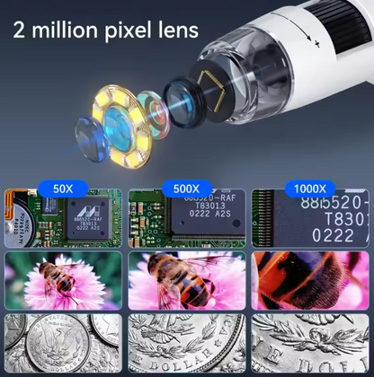 High Definition 4.3 LCD Microscope with 8 LED Lights