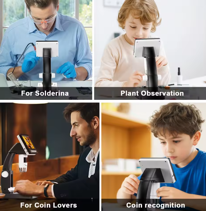 High Definition 4.3 LCD Microscope with 8 LED Lights
