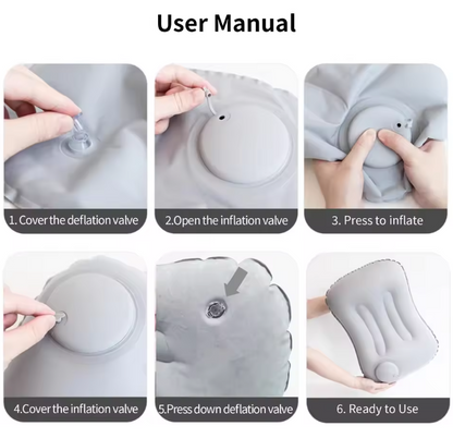 Compact Air Pillow - Soft Neck Support Cushion