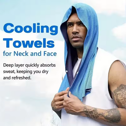 Moisture Wicking Athletic Hooded Towel With Sun Protection