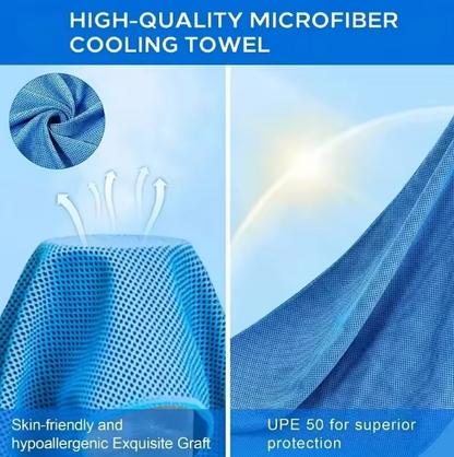 Moisture Wicking Athletic Hooded Towel With Sun Protection