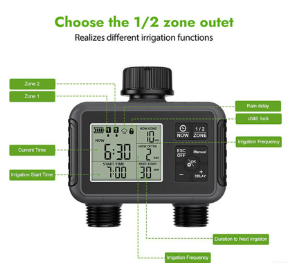 Programmable Water Timer with Digital LCD Screen