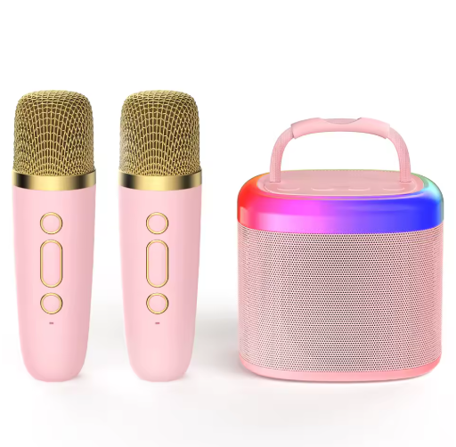 Fun Kids Karaoke System with Microphones – Compact Bluetooth Speaker