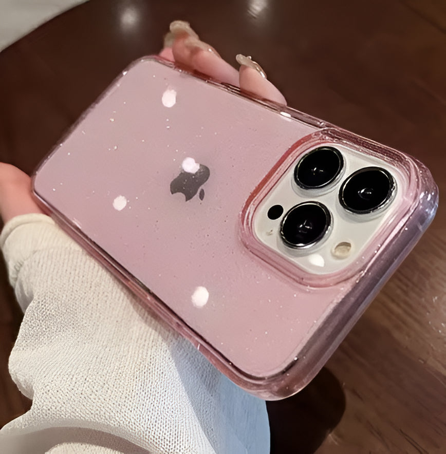 Sparkly Clear Protective Phone Case Soft Transparent Cover - Hehif