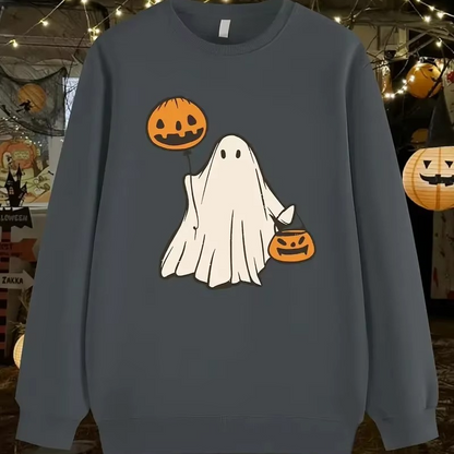 Spooky Halloween Graphic Pullover Hoodie