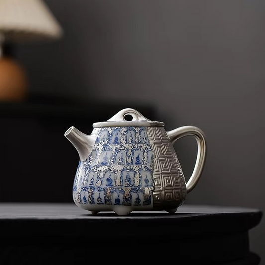 Luxurious Gold Buddha Ceramic Teapot - Hehif