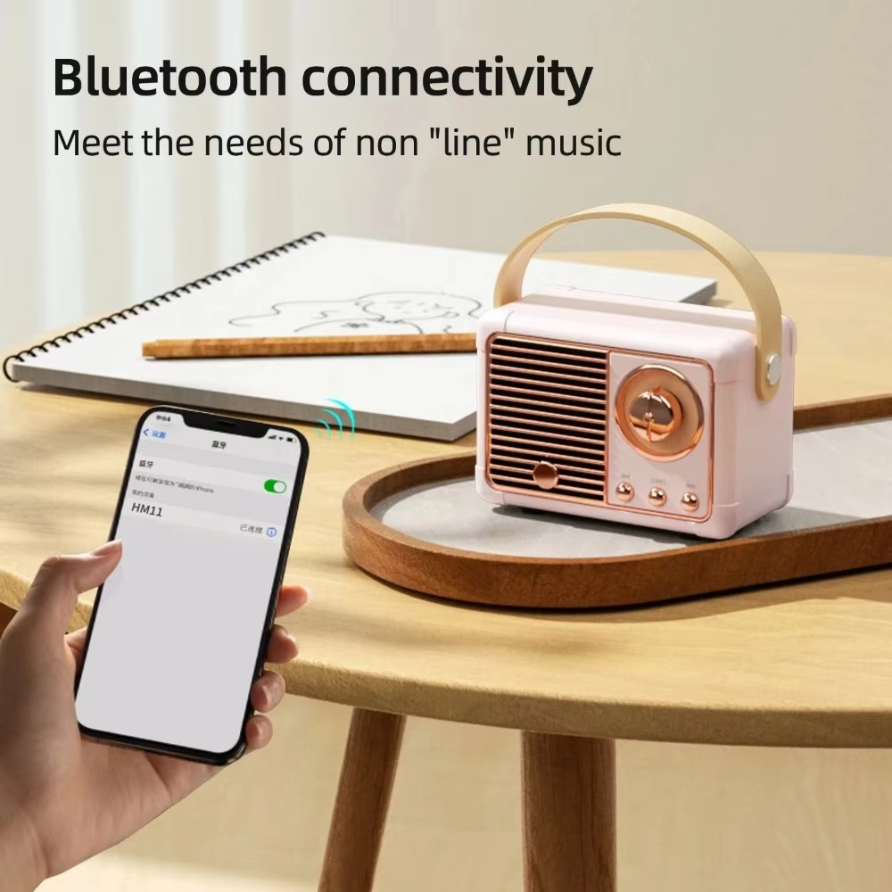 Classic Portable Bluetooth Speaker with Deep Bass