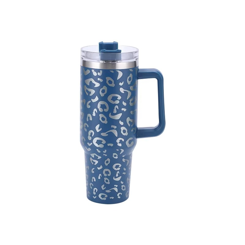 Colorful Patterned Stainless Steel Tumbler 40oz with Lid