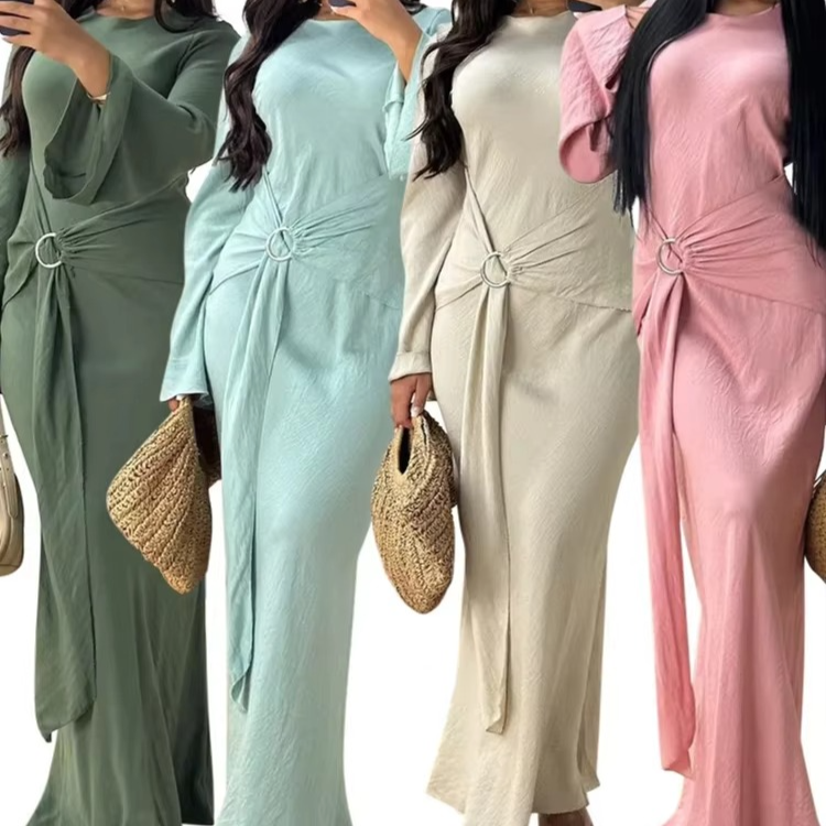Elegant Muslim Maxi Abaya Dress for Women - Hehif