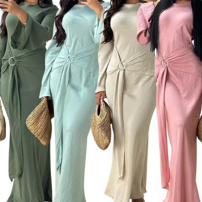 Elegant Muslim Maxi Abaya Dress for Women - Hehif