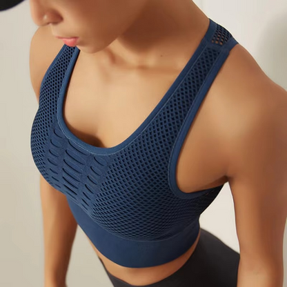 Moisture Wicking Fitness Tank Top with Built-In Bra