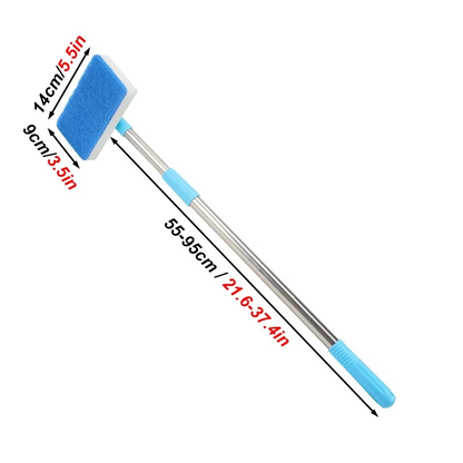 Flexible Fish Tank Cleaner with Adjustable Scrubber Head