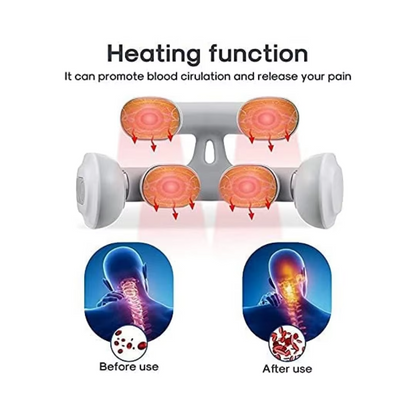 Portable Heated Neck Massager, Rechargeable USB