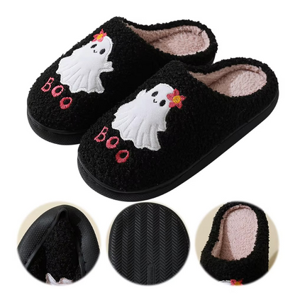 Warm Halloween Spirit Plush Slippers