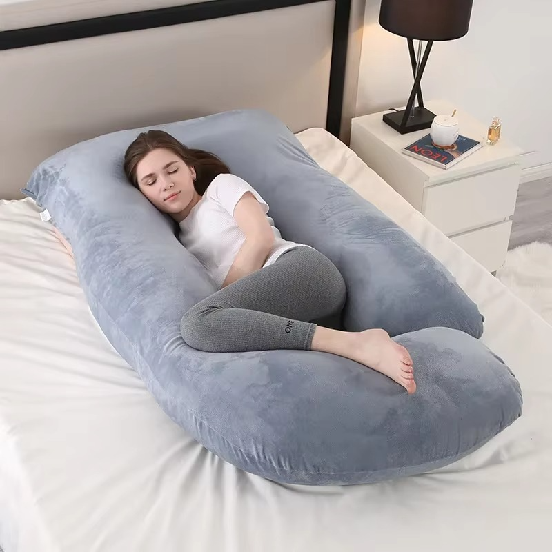 Contoured Full Body Pillow for Side Sleeping Support