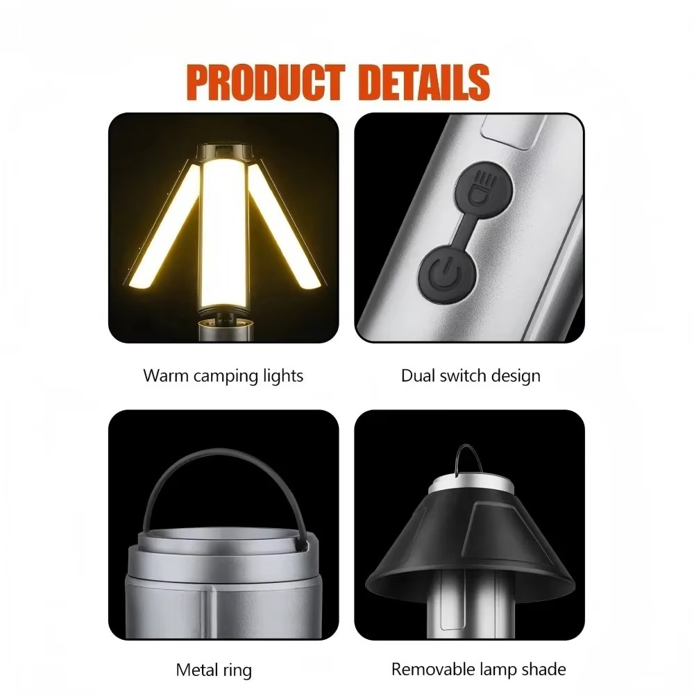 Portable Collapsible LED Camp Light & Flashlight with Clip