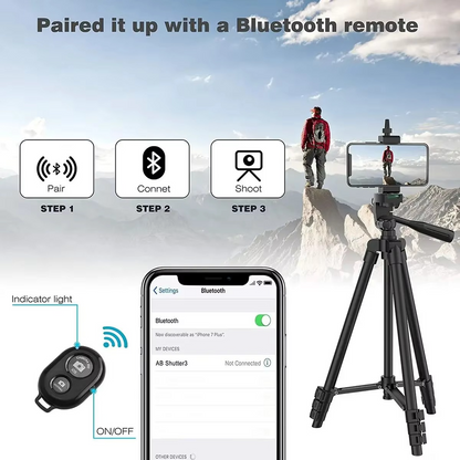 Compact Portable Phone Tripod with Wireless Remote Control