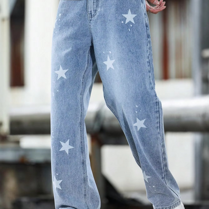 Comfortable Fit Relaxed Blue Jeans Pants